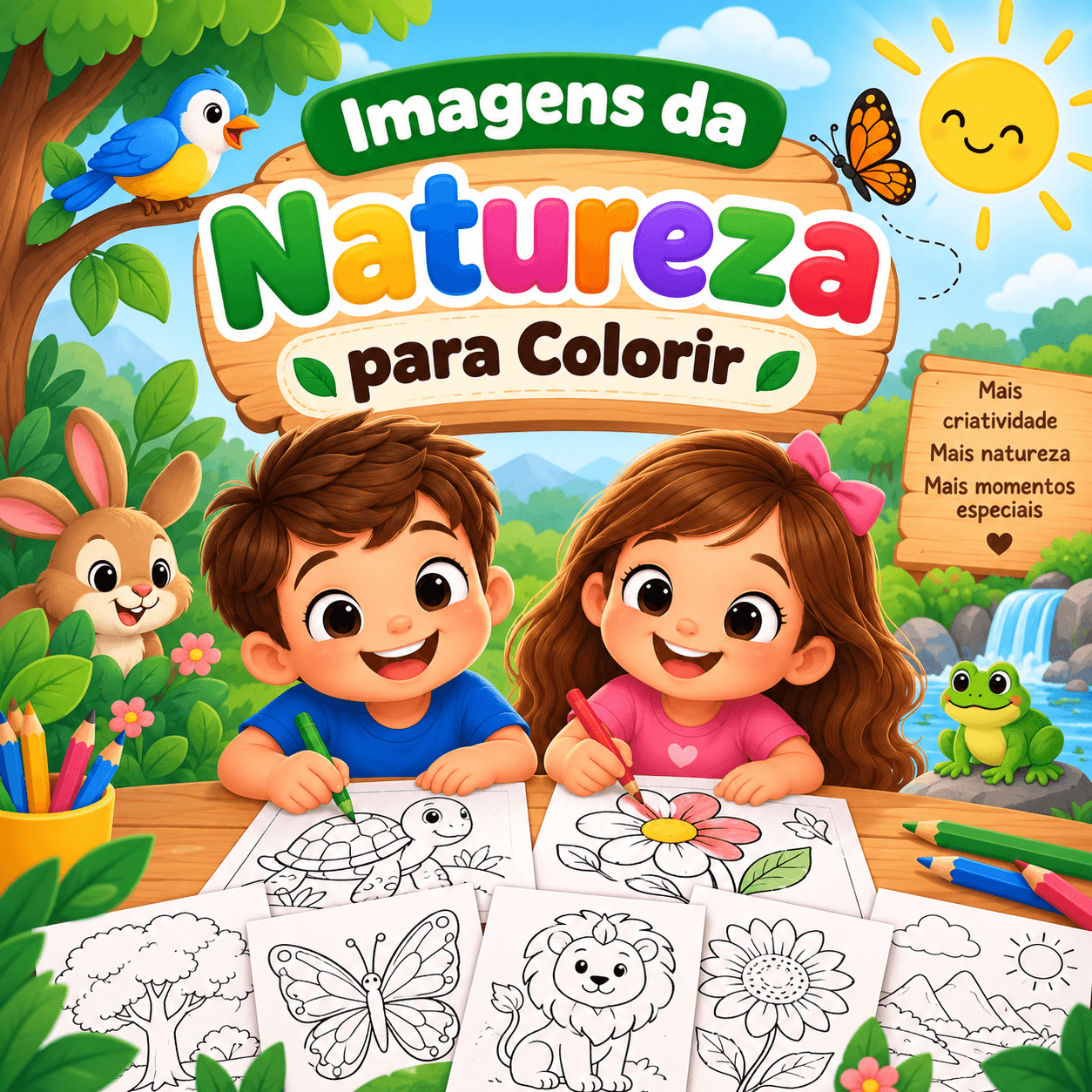 Capa do Natureza para Colorir
